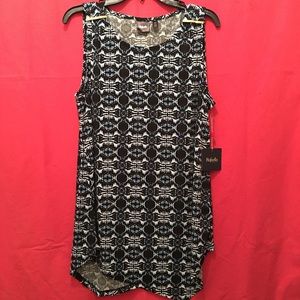 Rafaela NWT long black print tunic